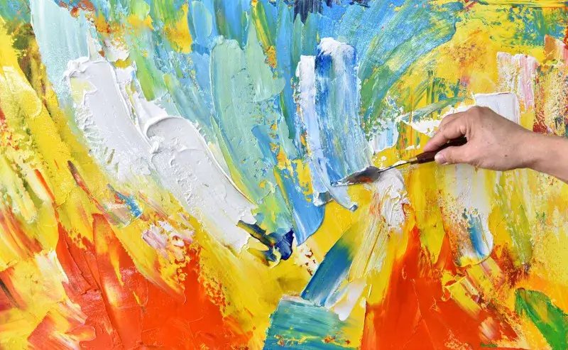 Ein Bild eines Acryls in leuchtenden Farben (1)