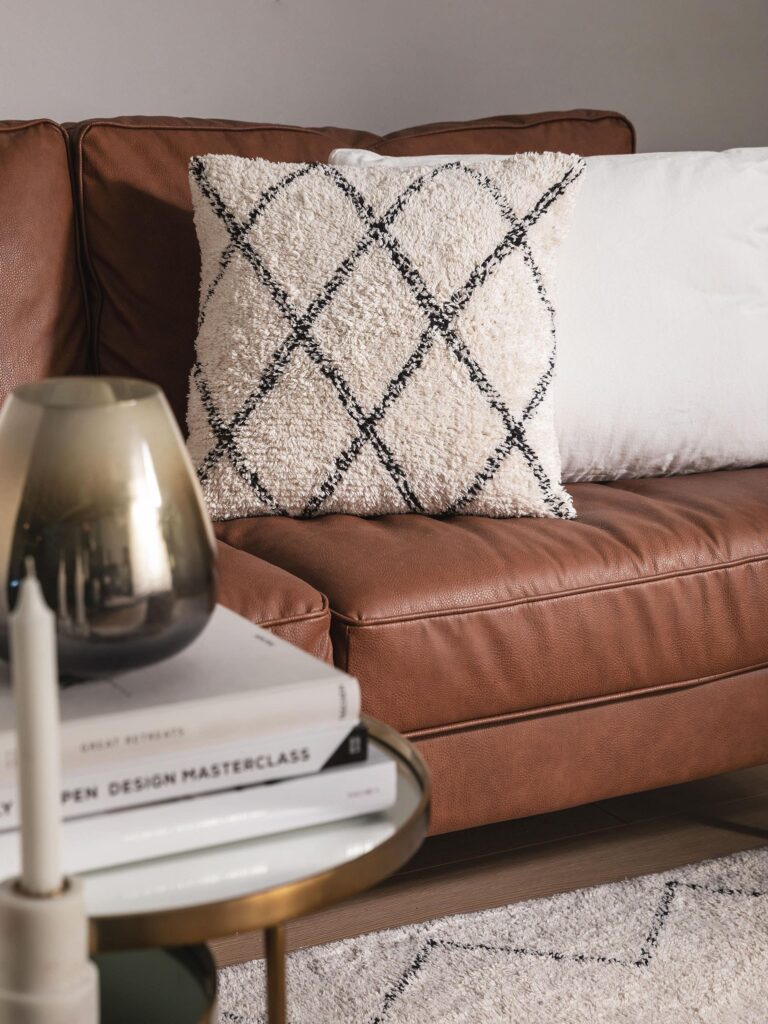 Design Kissenbezug Beige Baumwolle