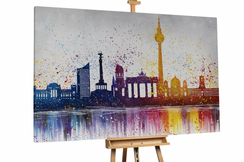 XXL Öl Gemälde Bright City Handgemaltes Unikat