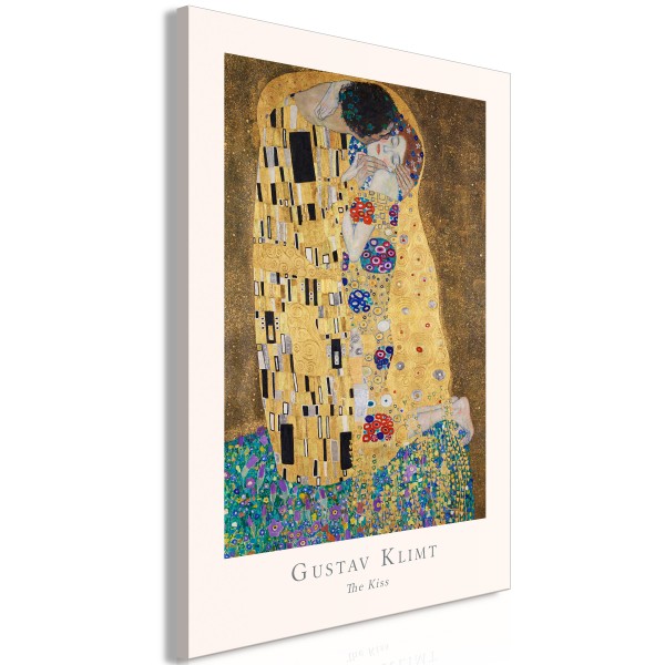 art print on canvas gustav klimt the kiss vertical