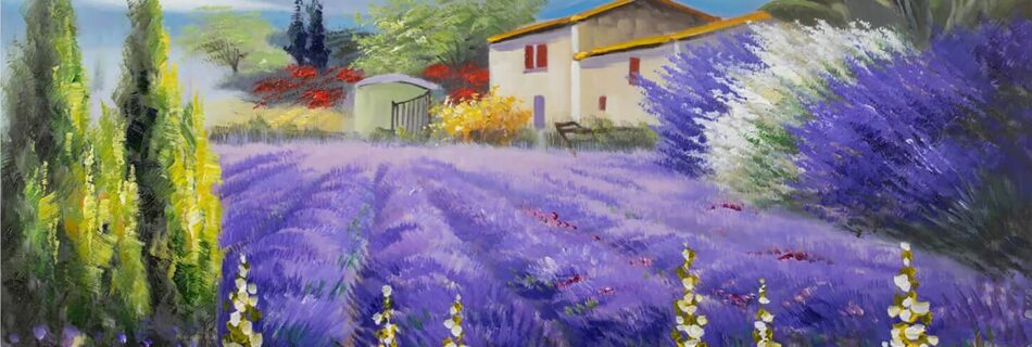 lavendelzeit handgemaltes gemälde