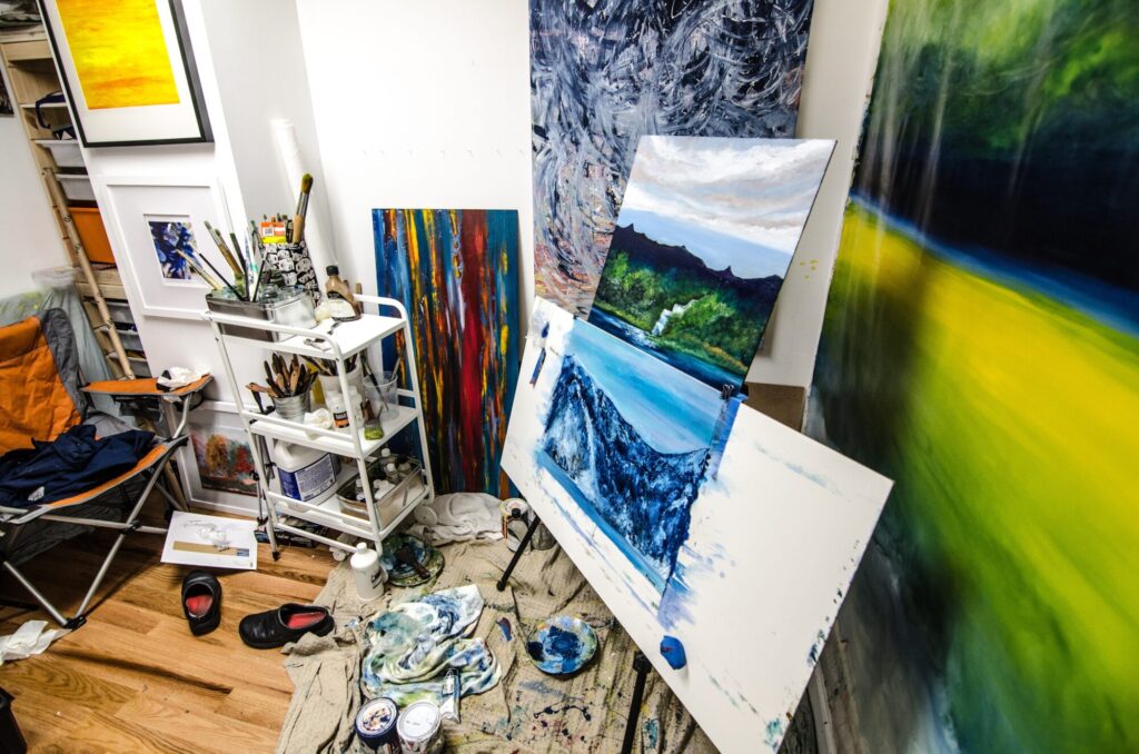 Eine Kunstwerkstation zu Hause