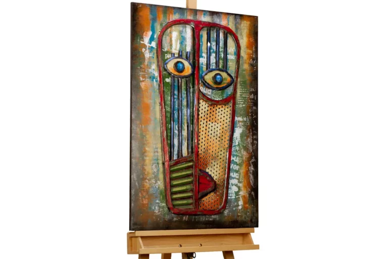 metallbild-3d-mask-of-feelings