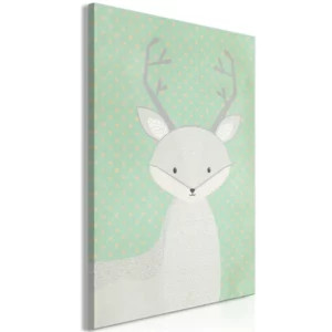 Kunstdruck auf Leinwand 'Young Deer Vertical'
