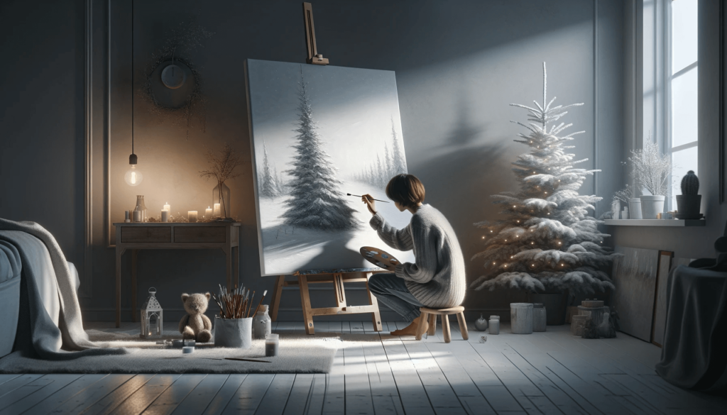 person-making-diy-winter-solstice-handpainted-canvas-art