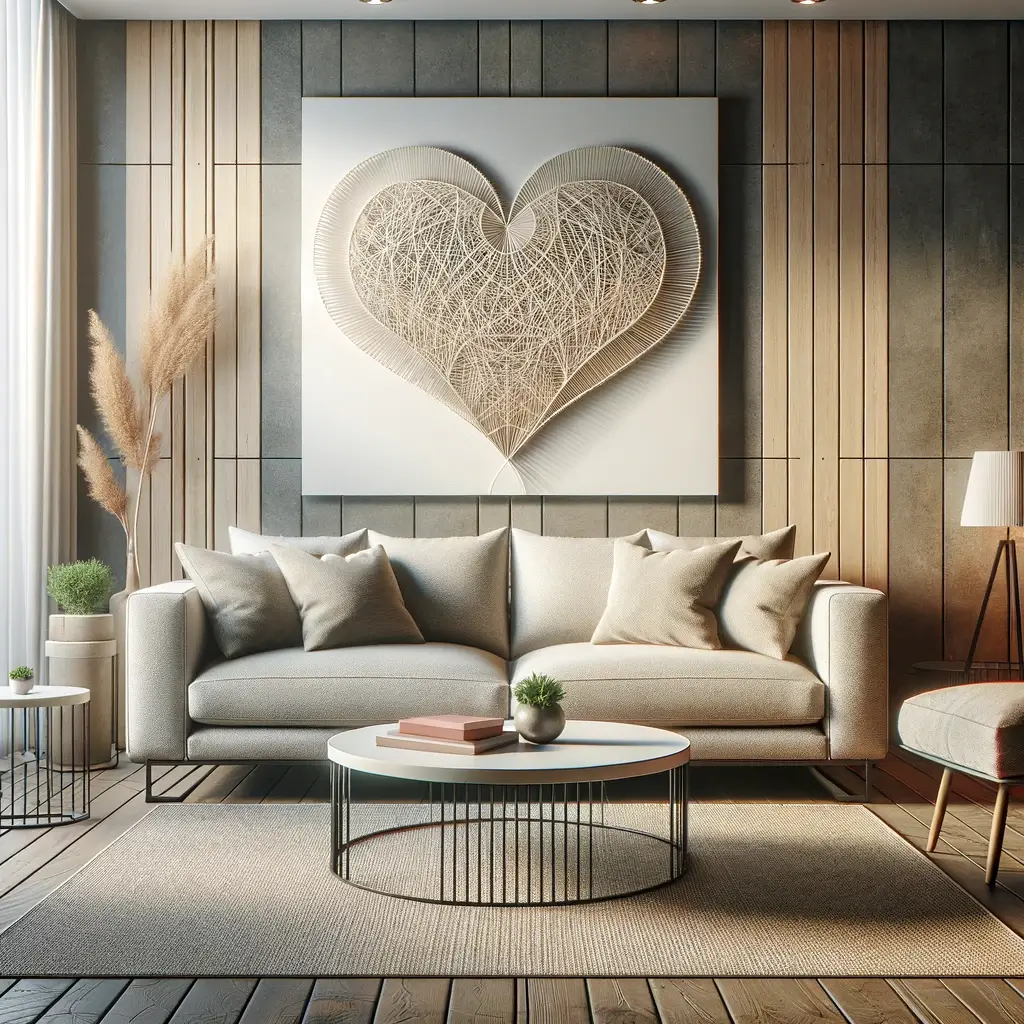 DIY string art eines herzens