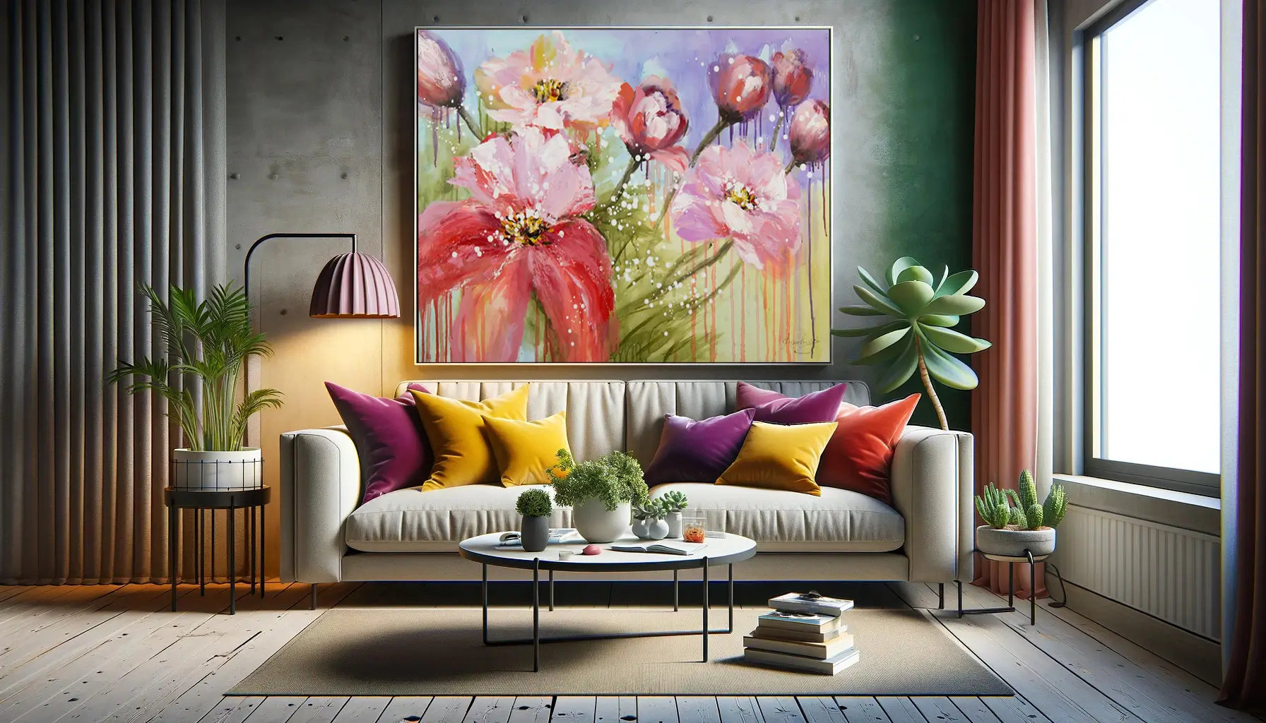 florale inspiration frühlingsfarben im wohnzimmer