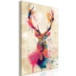 kunstdruck-watercolor-deer-vertical