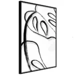 poster-painted-monstera-leaf