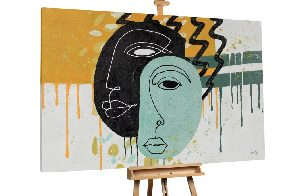 XXL Öl Gemälde 'Shared Moment' | Handgemaltes Unikat | Pop Art Stile