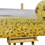 acryl gemaelde flower sea in yellow