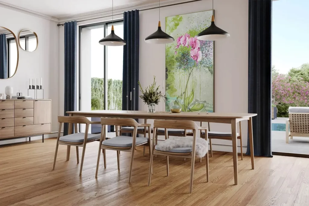 Shabby Chic Stile XXL Öl Gemälde 'Wilde Orchidee' 100x200cm