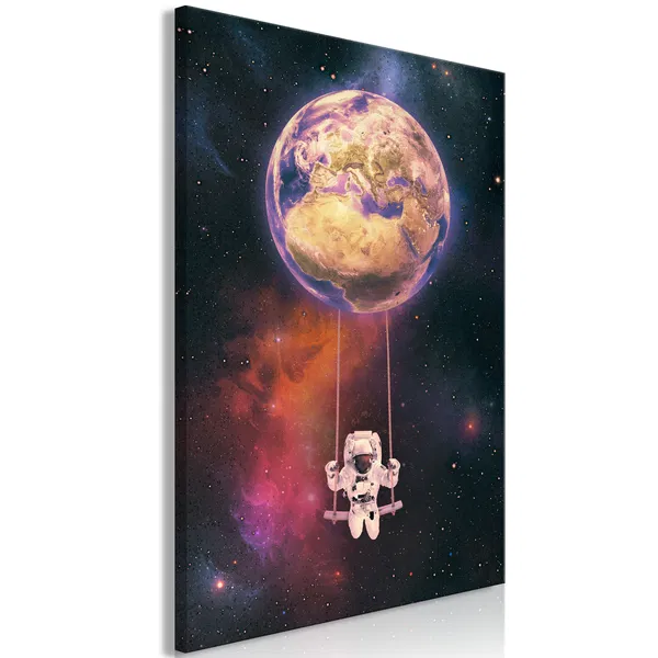 Kunstdruck auf Leinwand 'Space Swing Vertical'
